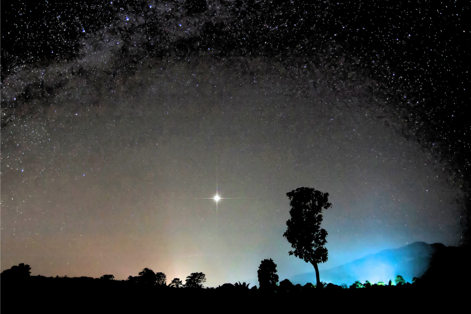 Photo of the North Star in a midnight sky to help with mindset.